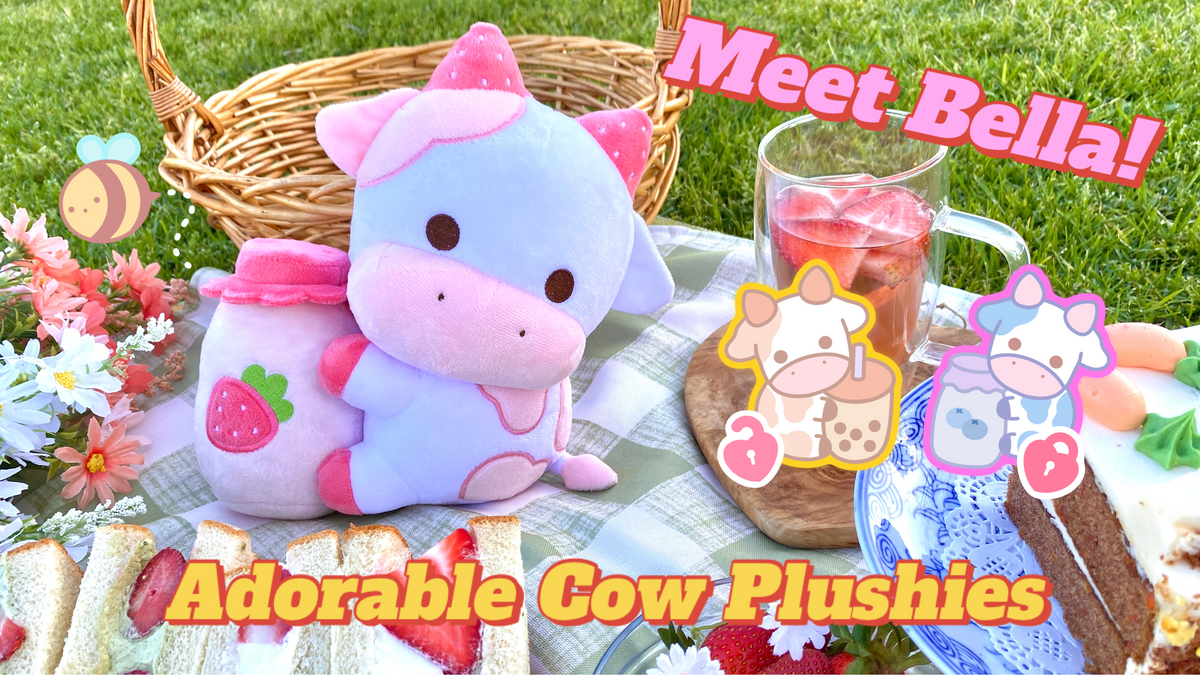 Strawberry Cow Plushie and Friends – Berrycutestudio