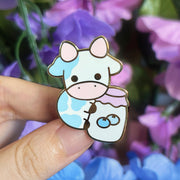 Blueberry Cow Pin