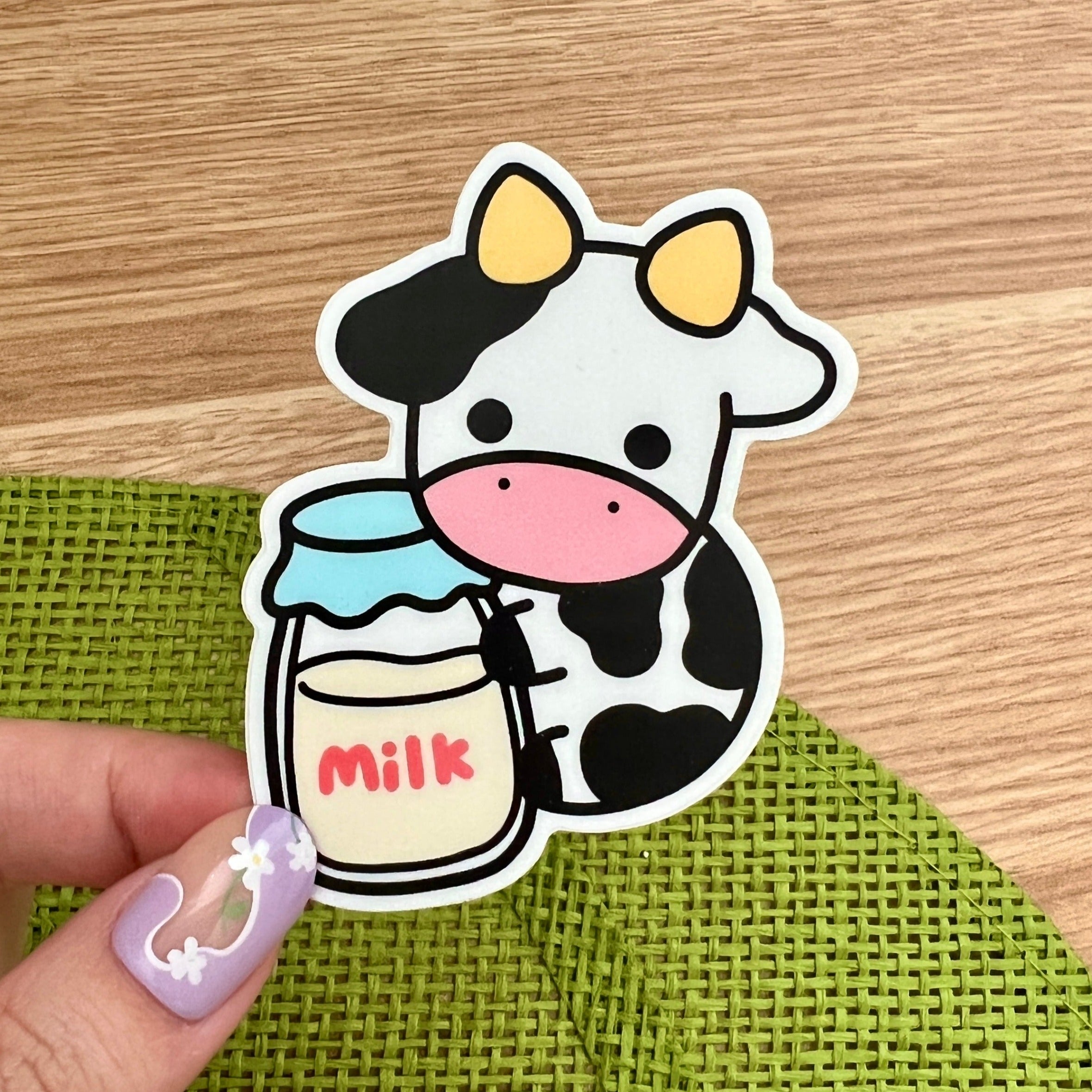 Moo Moo Cow Sticker – Berrycutestudio